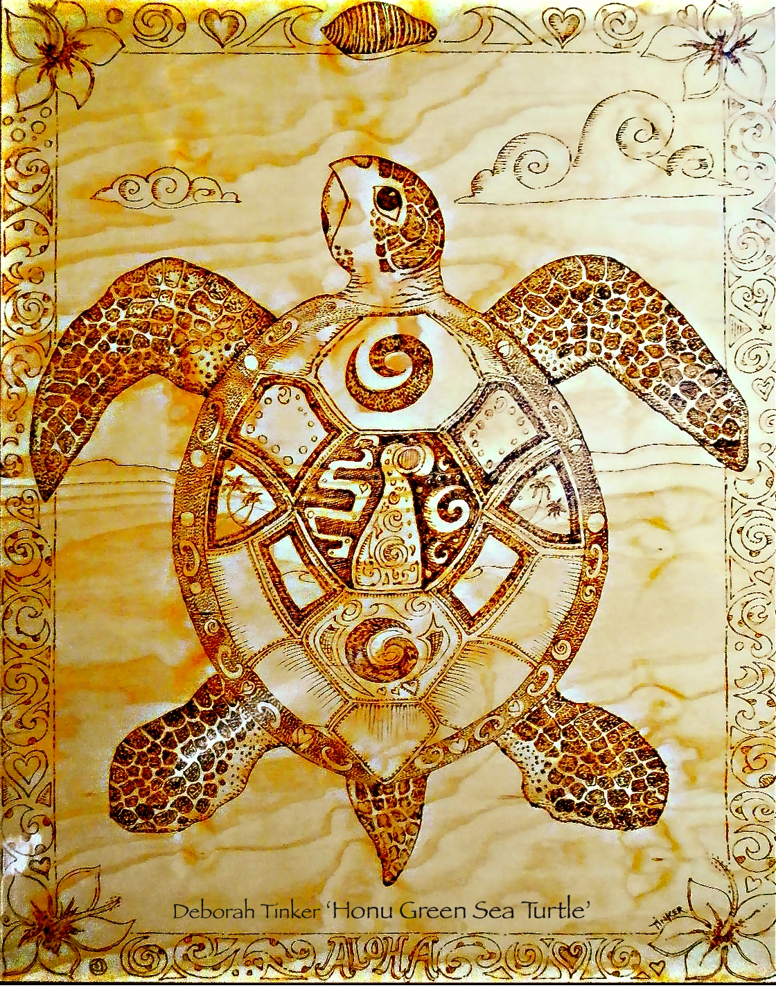 Honu Green Turtle by Tinker 12PC