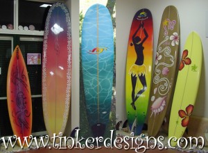 airbrushed boards byTinker